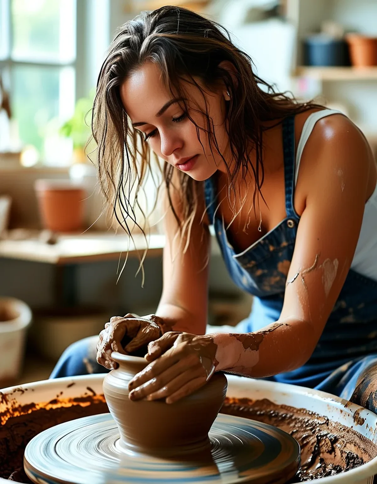 How Much Do Your Hands Change the Clay on the Wheel?